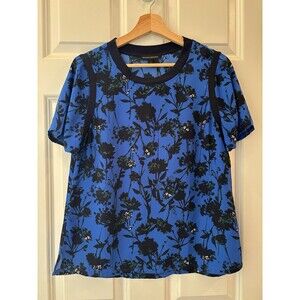 Blue & Black Pattern Women’s Small Banana Republic Blouse Business casual